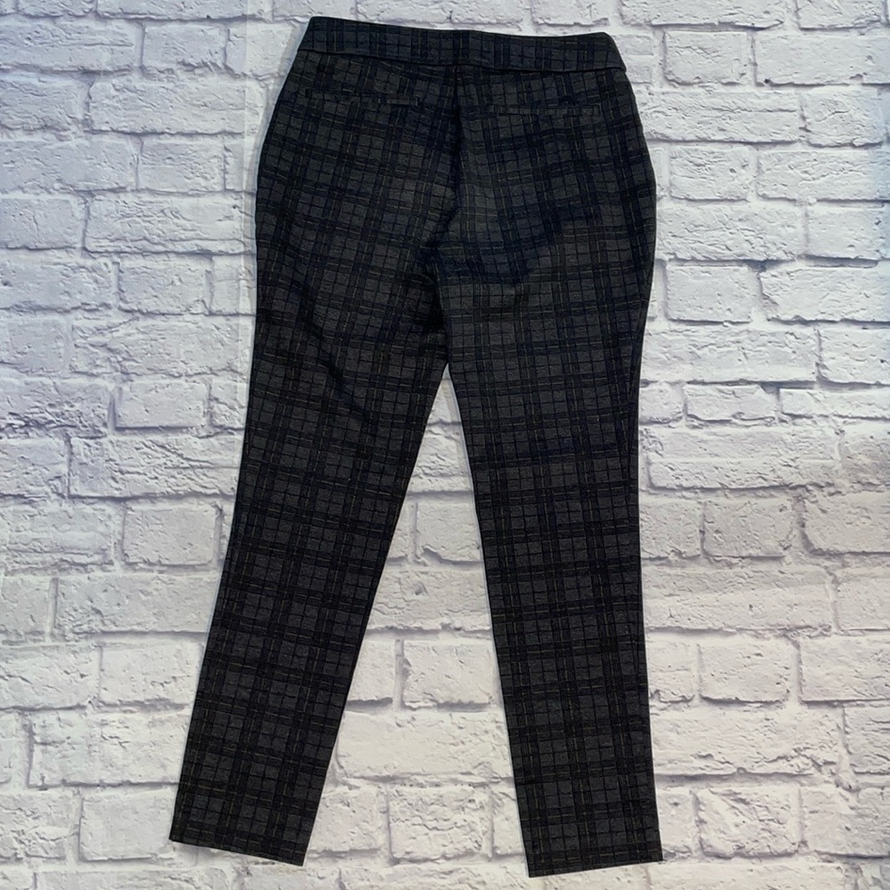 Calvin Klein Stretch Dress Pants Grey Plaid Elastic Waist - Size 4 - Picture 2 of 6